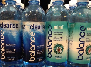 Bottles of "Balance"water