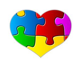 Coloured jigsaw puzzle